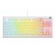 STEELSERIES APEX 3 TKL RGB TENKEYLESS COMPACT WATER DUST RESISTANT WHISPER QUIET SWITCHES 8 ZONE RGB ILLUMINATION GAMING KEYBOARD - WHITE 