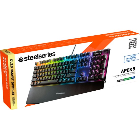 STEELSERIES APEX 5 HYBRID MECHANICAL GAMING KEYBOARD