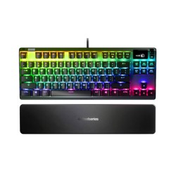 STEELSERIES APEX 5 HYBRID MECHANICAL OLED SMART DISPLAY WITH APP NOTIFICATIONS MAGNETIC WRIST REST GAMING KEYBOARD