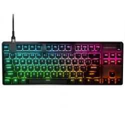 STEELSERIES APEX 9 TKL LINEAR OPTIPOINT OPTICAL SWITCHES, 5 CUSTOM PROFILES, 100M KEYPRESSES, PER KEY RGB ILLUMINATION, US ENGLISH TENKEYLESS GAMING KEYBOARD - BLACK