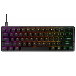 STEELSERIES APEX PRO MINI HYPERMAGNETIC, ADJUSTABLE ACTIVATION, 60% COMPACT FORM FACTOR, RGB LED BACKLIT OMNIPOINT MECHANICAL SWITCH COMPACT, PBT KEYS, USB-C PORT GAMING KEYBOARD - BLACK