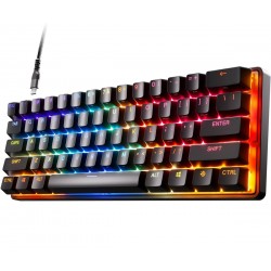 STEELSERIES APEX PRO MINI HYPERMAGNETIC, ADJUSTABLE ACTIVATION, 60% COMPACT FORM FACTOR, RGB LED BACKLIT OMNIPOINT MECHANICAL SWITCH COMPACT, PBT KEYS, USB-C PORT GAMING KEYBOARD - BLACK