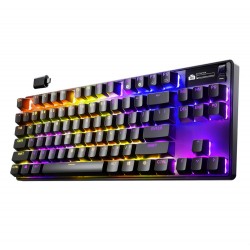 STEELSERIES APEX PRO TKL WL GEN 3 OMNIPOINT 3.0 RGB HYPERMAGNETIC SWITCHES ADJUSTABLE ACTUATION RAPID TRIGGER GAME-READY PRESETS RAPID TAP/SOCD, OLED USB-C, US LAYOUT WIRELESS GAMING KEYBOARD - BLACK