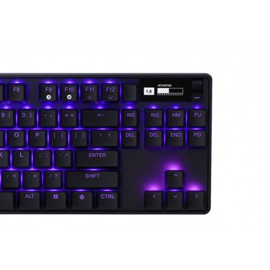 STEELSERIES APEX PRO TKL WIRELESS (2023) US LAYOUT WORLD'S FASTEST ADJUSTABLE DRIVE PBT KEYS BLUETOOTH 2.4GHZ USB-C WIRELESS HYPERMAGNETIC GAMING KEYBOARD - BLACK
