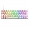 T-WOLF 60% HOT-SWAPPABLE MINI 61KEY NKRO RGB BACKLIGHT TYPE-C USB WATERPROOF ABS KEYCAP UK LAYOUT RETRO COLOR KEYCAPS WIRED MECHANICAL KEYBOARD - WHITE