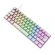 T-WOLF 60% HOT-SWAPPABLE MINI 61KEY NKRO RGB BACKLIGHT TYPE-C USB WATERPROOF ABS KEYCAP UK LAYOUT RETRO COLOR KEYCAPS WIRED MECHANICAL KEYBOARD - WHITE