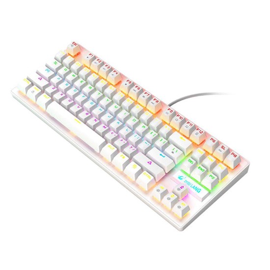 ZIYOULANG K2 RGB TKL MECHANICAL GAMING KEYBOARD BLUE SWITCH - WHITE