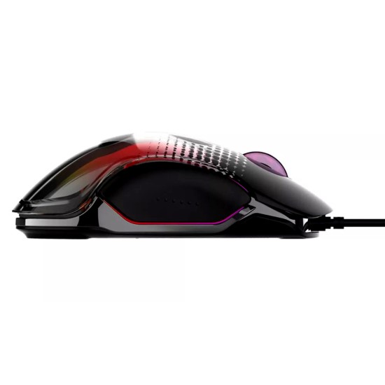 AJAZZ AJ358 RGB BACKLIGHT 7-LEVEL 1000DPI 6KEYS + 2FUNCTION KEYS LIGHTWEIGHT GAMING MOUSE - BLACK