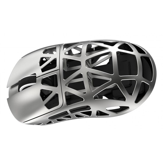 ATTACK SHARK R2 TRI MODE 2.4G BLUETOOTH 45G MAGNESIUM FRAME PAW3950 SENSOR 42K DPI 8000HZ POLLING OMRON 100M CLICKS WIRELESS GAMING MOUSE - SILVER GRAY