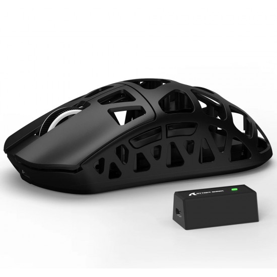 ATTACK SHARK R3 MAGNESIUM ALLOY SUPERLIGHT TRI MODE USB-C BT 2.4G 46G ULTRALIGHT 8000HZ POLLING 26K DPI PAW3395 SENSOR 80M OMRON CLICKS GAMING MOUSE - BLACK