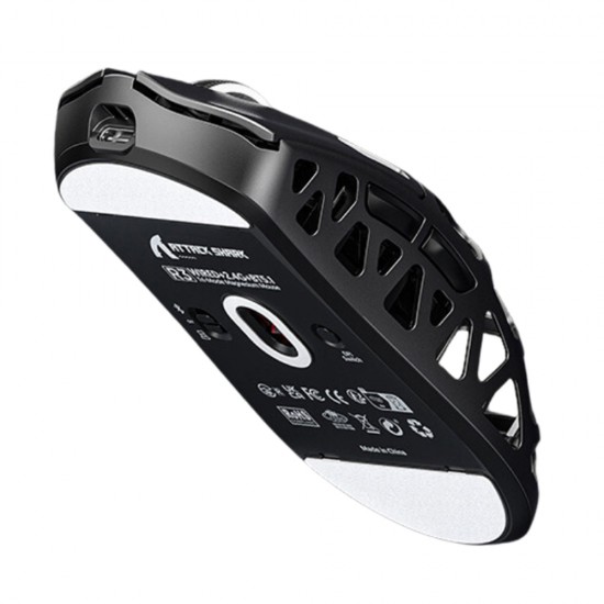 ATTACK SHARK R3 MAGNESIUM ALLOY SUPERLIGHT TRI MODE USB-C BT 2.4G 46G ULTRALIGHT 8000HZ POLLING 26K DPI PAW3395 SENSOR 80M OMRON CLICKS GAMING MOUSE - BLACK