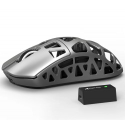 ATTACK SHARK R3 MAGNESIUM ALLOY SUPERLIGHT TRI MODE USB-C BT 2.4G 46G ULTRALIGHT 8000HZ POLLING 26K DPI PAW3395 SENSOR 80M OMRON CLICKS GAMING MOUSE - SILVER GRAY