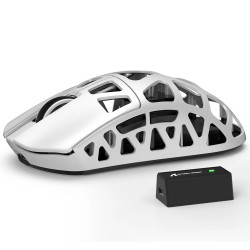 ATTACK SHARK R3 MAGNESIUM ALLOY SUPERLIGHT TRI MODE USB-C BT 2.4G 46G ULTRALIGHT 8000HZ POLLING 26K DPI PAW3395 SENSOR 80M OMRON CLICKS GAMING MOUSE - WHITE