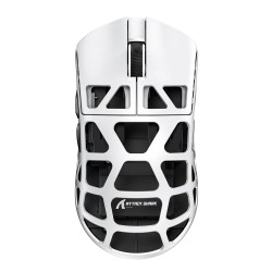 ATTACK SHARK R3 MAGNESIUM ALLOY SUPERLIGHT TRI MODE USB-C BT 2.4G 46G ULTRALIGHT 8000HZ POLLING 26K DPI PAW3395 SENSOR 80M OMRON CLICKS GAMING MOUSE - WHITE