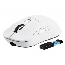 ATTACK SHARK X3 PRO 4K/8K HZ 49G SUPER LIGHT PIXART PAW3395 SENSOR BT 2.4G WIRED WIRELESS 26000DPI 200H BATTERY GAMING MOUSE - WHITE