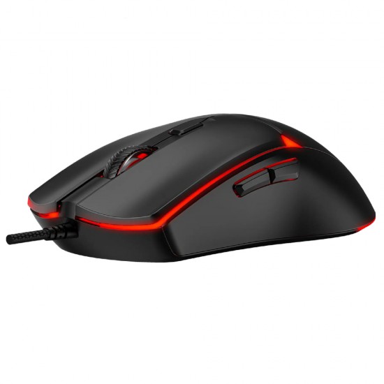 FANTECH CRYPTO II VX7V2 8000 DPI OPTICAL SWITCH MULTIPLE GRIPPY COATING 6 MACRO FUNCTIONS STYLES WIRED GAMING MOUSE - BLACK