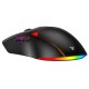 FANTECH CRYPTO II VX7V2 8000 DPI OPTICAL SWITCH MULTIPLE GRIPPY COATING 6 MACRO FUNCTIONS STYLES WIRED GAMING MOUSE - BLACK
