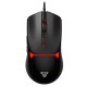 FANTECH CRYPTO II VX7V2 8000 DPI OPTICAL SWITCH MULTIPLE GRIPPY COATING 6 MACRO FUNCTIONS STYLES WIRED GAMING MOUSE - BLACK