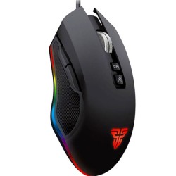 FANTECH X5S ZEUS RGB MACRO PRO GAMING MOUSE ( 4800 DPI ) -10MILLION CLICKS LIFETIME 1.8MM NYLON BRAIDED CABLE METAL ALUMINUM ROLLER 