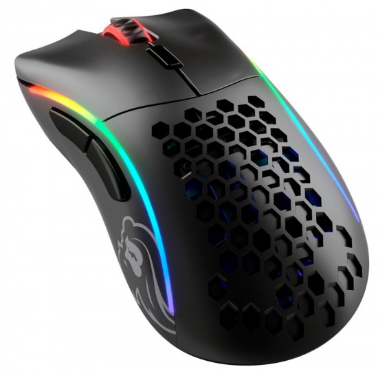 GLORIOUS MODEL D MINUS LIGHTWEIGHT 71 HOURS PLAYTIME 6 PROGRAMMABLE BUTTONS RGB WIRELESS GAMING MOUSE - MATTE BLACK