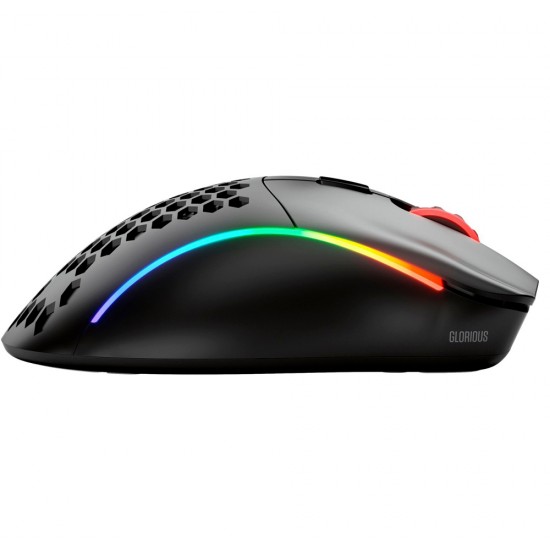 GLORIOUS MODEL D MINUS LIGHTWEIGHT 71 HOURS PLAYTIME 6 PROGRAMMABLE BUTTONS RGB WIRELESS GAMING MOUSE - MATTE BLACK