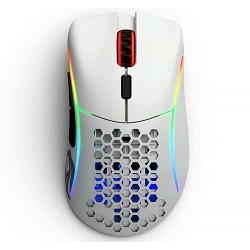 GLORIOUS MODEL D MINUS LIGHTWEIGHT 71 HOURS PLAYTIME 6 PROGRAMMABLE BUTTONS RGB WIRELESS GAMING MOUSE - MATTE WHITE
