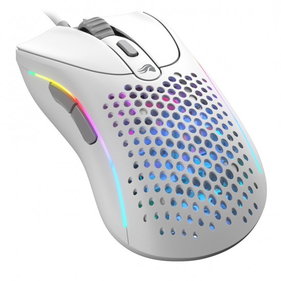 GLORIOUS MODEL D 2 ULTRALIGHT 58G BAMF 2.0 26K OPTICAL SENSOR WIRED RGB GAMING MOUSE -  MATTE WHITE