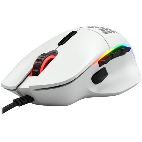 GLORIOUS MODEL I RGB LIGHTWEIGHT 9 PROGRAMMABLE BUTTONS WIRED GAMING MOUSE - MATTE WHITE