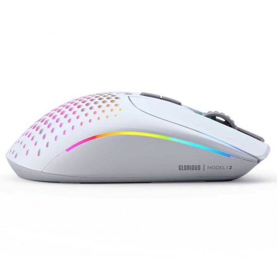 GLORIOUS MODEL I 2 ULTRALIGHT 9 PROGRAMMABLE BUTTONS SWAPPABLE SIDE BUTTONS WIRELESS OPTICAL GAMING MOUSE - MATTE WHITE