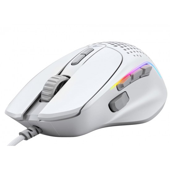 GLORIOUS MODEL IV2 ULTRALIGHT 66G SIDE THUMB REST 9 PROGRAMMABLE BUTTONS 26K OPTICAL SENSOR 80M SWITCHES WIRED GAMING MOUSE - WHITE