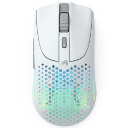 GLORIOUS MODEL O 2 MINI SUPERLIGHT 57G UP TO 210HR BATTERY DUAL WIRELESS 24GHZ AND BLUETOOTH 52 26K OPTICAL SENSOR 80M CLICKS 6 PROGRAMMABLE BUTTONS FPS MOUSE WIRELESS GAMING MOUSE - MATTE WHITE