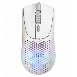 GLORIOUS MODEL O 2 MINI WIRED OPTICAL 49G ULTRALIGHT FRAME BAMF 2.0 26K SENSOR RGB 80M DURABLE SWITCHES FRICTIONLESS GLIDE GAMING MOUSE - MATTE WHITE