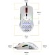 GLORIOUS  MODEL O MINUS 58G SUPERLIGHT AMBIDEXROUS GAMING MOUSE - MATTE WHITE 