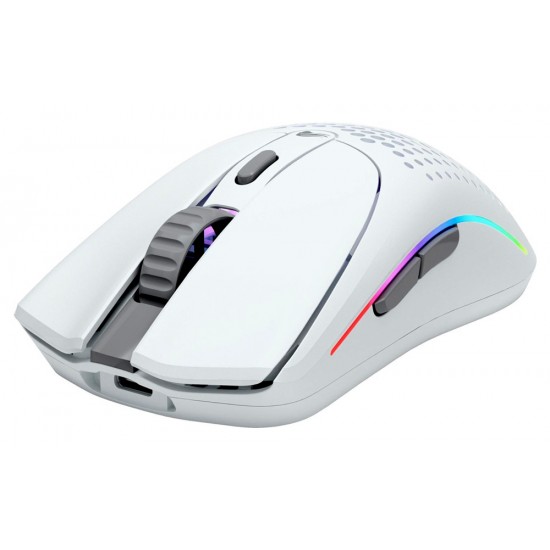 GLORIUS MODEL O 2 ULTRALIGHT 26K DPI 6 PROGRAMMABLE BUTTONS AMBIDEXTROUS WIRELESS GAMING MOUSE - MATTE WHITE