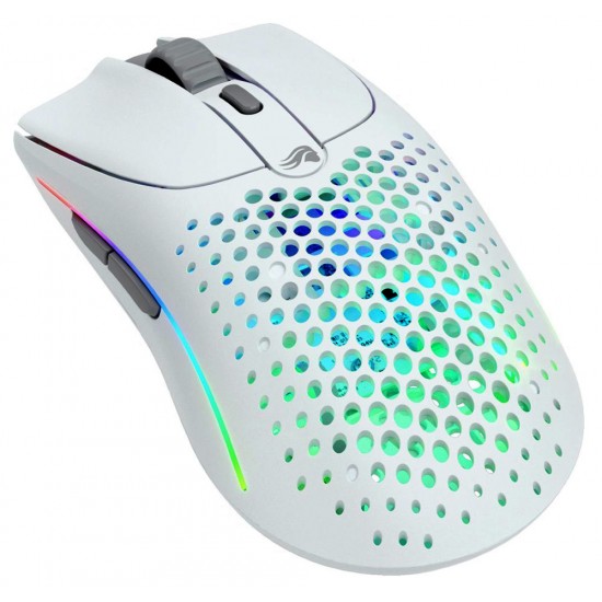 GLORIUS MODEL O 2 ULTRALIGHT 26K DPI 6 PROGRAMMABLE BUTTONS AMBIDEXTROUS WIRELESS GAMING MOUSE - MATTE WHITE