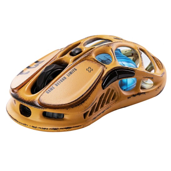 GRAVASTAR MERCURY M1 PRO PAW3395 SENSOR 200/146 HOURS BATTERY LIFE 650 IPS MAXIMUM ACCELERATION 26000 DPI HIGH-RESOLUTION SENSITIVITY WIRELESS GAMING MOUSE - BATTLE WORN YELLOW