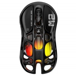 GRAVASTAR MERCURY M2 26000 DPI PAW3395DM SENSOR 79G LIGHTWEIGHT HOLLOWED OUT DESIGN 5 PROGRAMMABLE BUTTONS 5 DYNAMIC LIGHTSYNC RGB WIRELESS GAMING MOUSE – STEALTH BLACK