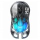 GRAVASTAR MERCURY M2 26000 DPI PAW3395DM SENSOR 79G LIGHTWEIGHT HOLLOWED OUT DESIGN 5 PROGRAMMABLE BUTTONS 5 DYNAMIC LIGHTSYNC RGB WIRELESS GAMING MOUSE – TRANSPARENT BLACK