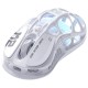 GRAVASTAR MERCURY M2 26K DPI PAW3395 DYNAMIC LIGHTSYNC RGB HOLLOWED OUT DESIGN 79G WIRELESS GAMING MOUSE - OPALINE WHITE