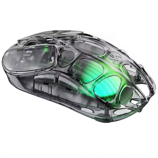 GRAVASTAR MERCURY X AIR 56G WITH 8K DONGLE 8000HZ ULTRA-LOW LATENCY 32K DPI PIXART PAW 3950 WIRELESS GAMING MOUSE - ONYX CRYSTAL