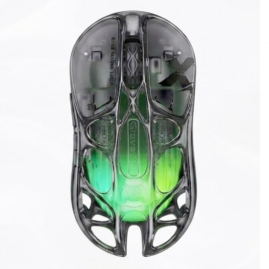 GRAVASTAR MERCURY X AIR 56G WITH 8K DONGLE 8000HZ ULTRA-LOW LATENCY 32K DPI PIXART PAW 3950 WIRELESS GAMING MOUSE - ONYX CRYSTAL