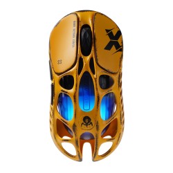 GRAVASTAR MERCURY X 1000HZ WITH FIVE PROGRAMMABLE BUTTONS DYNAMIC RGB LIGHTING TRI-MODE CONNECTIVITY IC CHIP BK CX52850 WIRELESS GAMING MOUSE – BATTLE WORN YELLOW