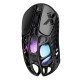 GRAVASTAR MERCURY X WITH PAW 3950 SENSOR 32000 DPI 1000HZ POLLING RATE MAGNESIUM ALLOY HOLLOW FRAME RGB LIGHTING 5 PROGRAMMABLE BUTTONS WIRELESS GAMING MOUSE – GALAXY BLACK