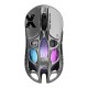 GRAVASTAR MERCURY X WITH PAW 3950 SENSOR 32000 DPI 1000HZ POLLING RATE MAGNESIUM ALLOY HOLLOW FRAME RGB LIGHTING 5 PROGRAMMABLE BUTTONS WIRELESS GAMING MOUSE – INTERSTELLAR SILVER
