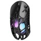 GRAVASTAR MERCURY X PRO WITH 8K DONGLE 32000 DPI PAW 3950 SENSOR 8000HZ POLLING RATE 49G MAGNESIUM ALLOY HOLLOW FRAME RGB LIGHTING 5 PROGRAMMABLE BUTTONS WIRELESS GAMING MOUSE – GALAXY BLACK