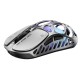 GRAVASTAR MERCURY X PRO WITH 8K DONGLE 32000 DPI PAW 3950 SENSOR 8000HZ POLLING RATE 49G MAGNESIUM ALLOY HOLLOW FRAME RGB LIGHTING 5 PROGRAMMABLE BUTTONS WIRELESS GAMING MOUSE – INTERSTELLAR SILVER