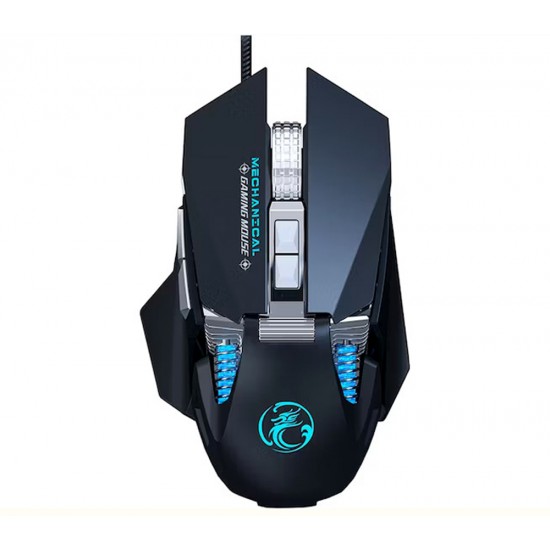 IMICE T96 UP TO 7200 DPI RGB USB WIRED MECHANICAL GAMING MOUSE FOR PC - BLACK