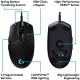 LOGITECH G PRO HERO WIRED RGB GAMING MOUSE ( 25,600 DPI ) MECHANICAL BUTTON TENSIONING SYSTEM - 5 ONBOARD MEMORY PROFILES 