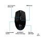 LOGITECH G304 LIGHTSPEED WIRELESS GAMING MOUSE ( 12,000 DPI ) 6 PROGRAMMABLE BUTTONS - ULTRA LONG BATTERY LIFE 