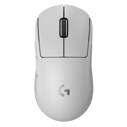 LOGITECH G PRO X SUPERLIGHT 2 LIGHTSPEED 60G WITH 5 PROGRAMMABLE BUTTONS, 32K DPI SENSOR, USB-C CHARGING 2.4GHZ WIRELESS GAMING MOUSE - WHITE